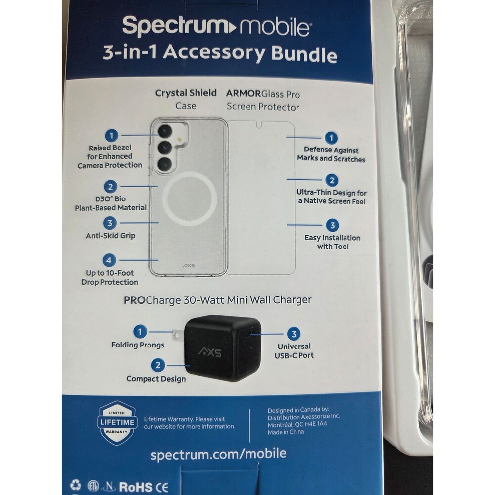 Galaxy S25+ accessory bundle Magnetic Case, screen cover, charger